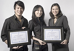 Thanh Bui and Kathy Uyen join AIP Foundation Executive Director Mirjam Sidik to commemorate road traffic crash victims on the World Day of Remembrance