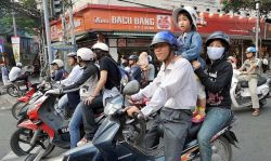 Helmets are a fashion must-have in Vietnam; the law says so