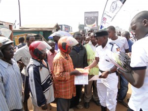 UHVI established “Helmet Safety Checkpoints” in Kampala