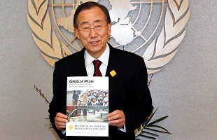 Secretary-General Ban Ki Moon presents the report which describes the activities and achievements by the road safety community 