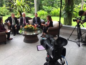Thailand Chairperson joins foreign diplomats for TV interview on road safety October 2017