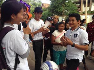 Student ambassadors cambodian water festival November 2017