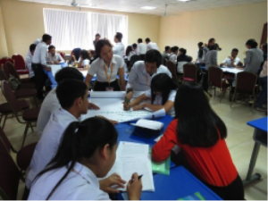120 university students from across four universities in Phnom Penh were trained as road safety ambassadors. 