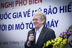 President of AIP Foundation Greig Craft gives a speech at a STAMEQ workshop. 