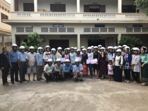 In commemoration of International Women’s Day, 40 mothers participated in a helmet use forum at Veal Vong Primary School in Cambodia. 