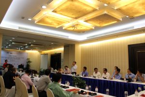 Participants in the workshop discuss the role of safe school zones in improving pedestrian safety in Ho Chi Minh City. 