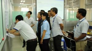 AIP Foundation staff engage Road Safety Working Group members in brainstorming ways to improve factory transportation safety